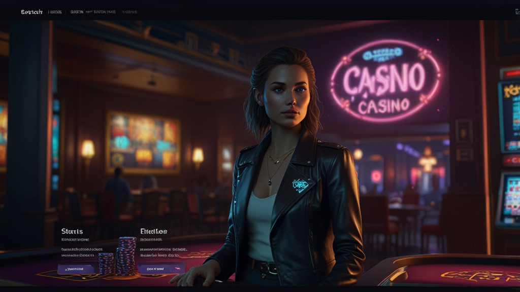 Interface de casino sombre avec champ de code promo et ambiance bonus