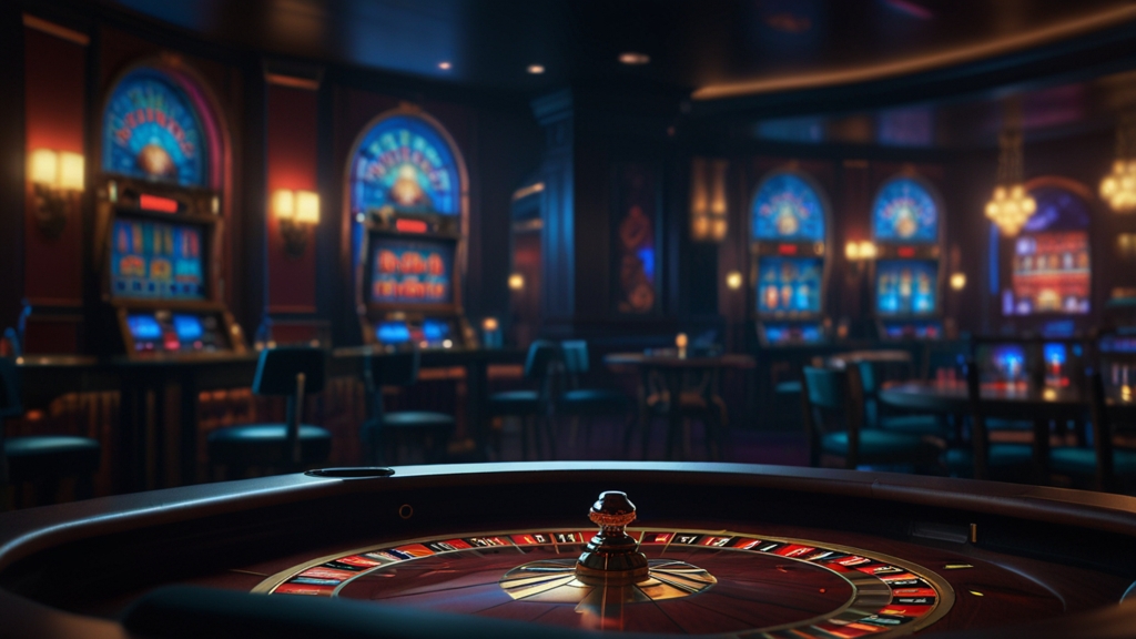 Table de casino sombre avec minuteur et panneau de règles du bonus